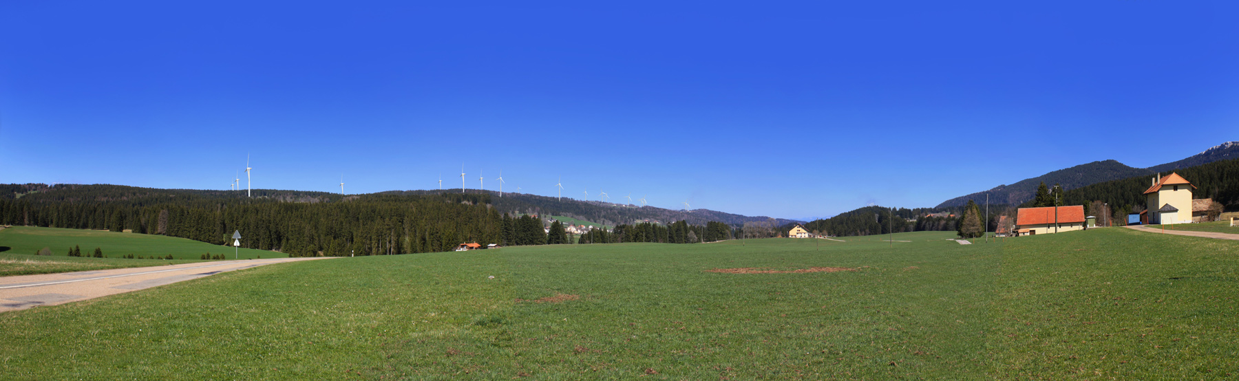 Crête d'éoliennes